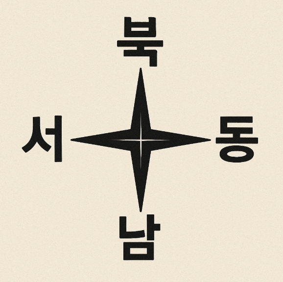 동서남북 방위표시 지도방향