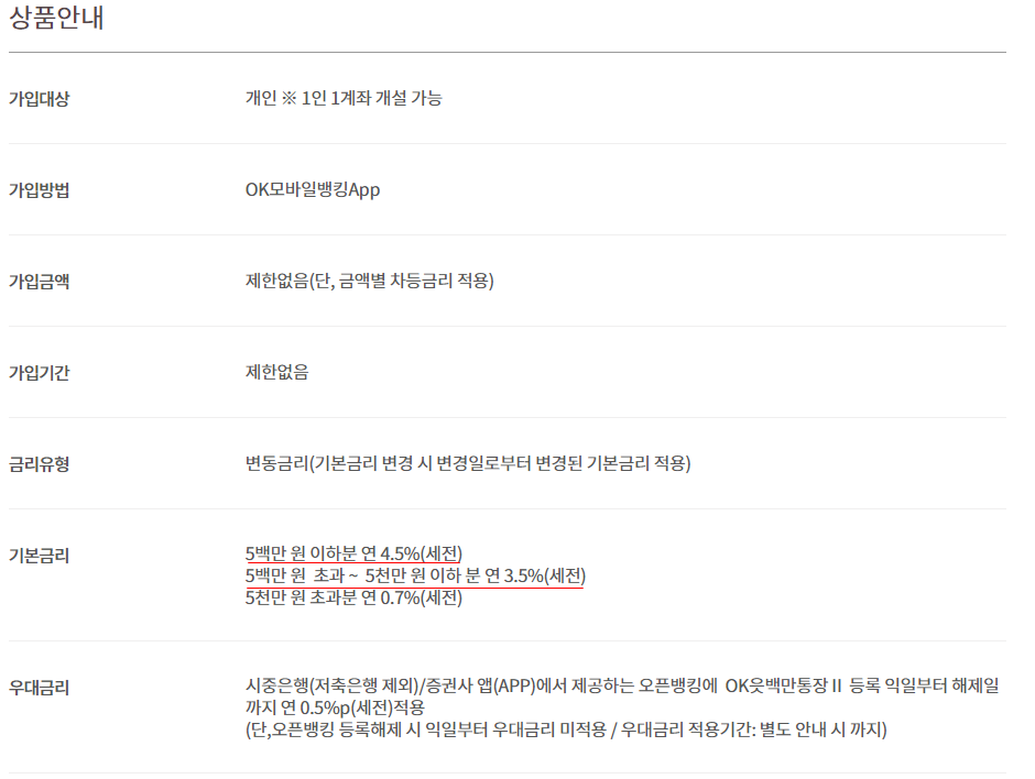 금리 높은 파킹 통장 :: OK저축은행 최고 연 5% 금리 OK읏백만통장 II 강추 (ft. 파킹통장 금리비교) 4 ywAAAAAAQABAAACAUwAOw==