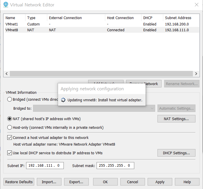 win10 vmware Adapter missing 설치 안되는 오류 — Jen's Space