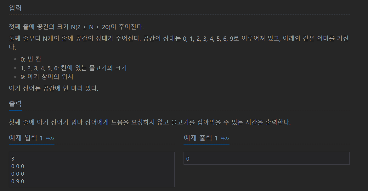 자바 | 백준 | 16236 | 아기 상어
