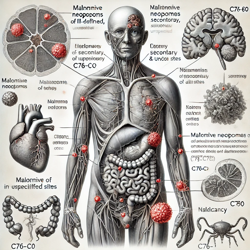 [C76-C80] 불명확한, 이차성 및 상세불명 부위의 악성 신생물(C76-C80)
