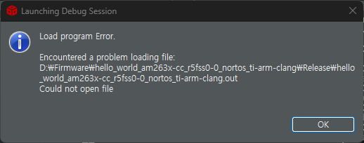 Load program Error