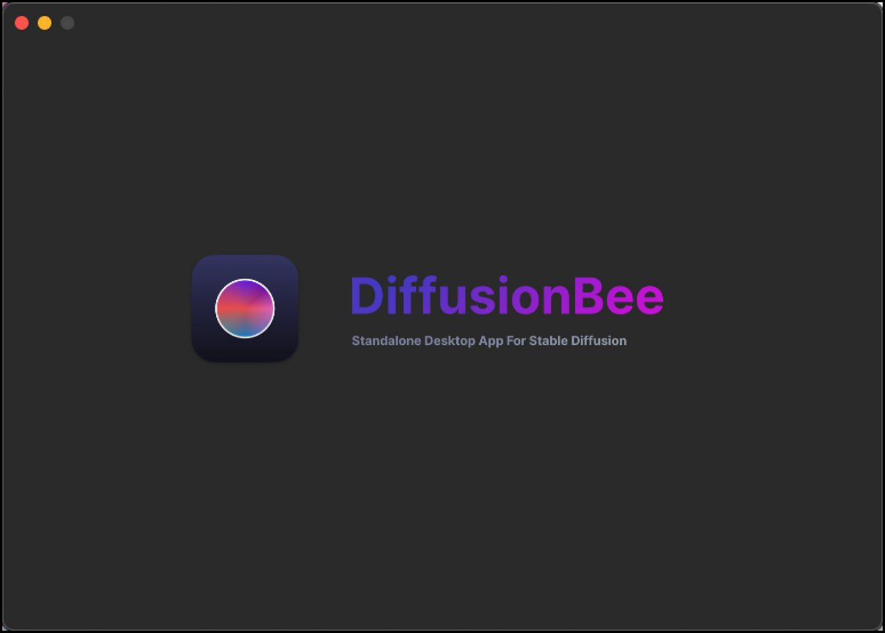 맥북 M1칩 Stable DiffusionBee 사용 방법 무료 AI 그림 7 diffusionbee 실행화면