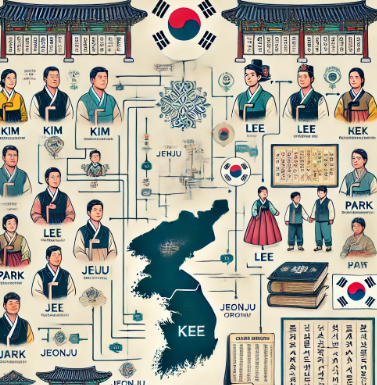 한국 성씨 순위 1위~200위(성씨 인구수) - 2025년