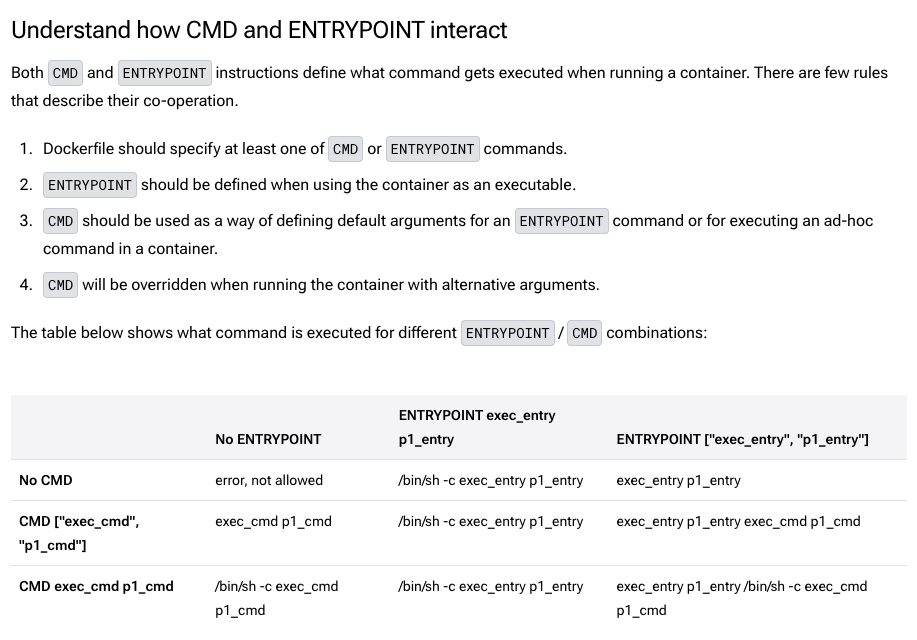 꼭 알아야 하는 CMD와 ENTRYPOINT의 차이점 — marsboy blog