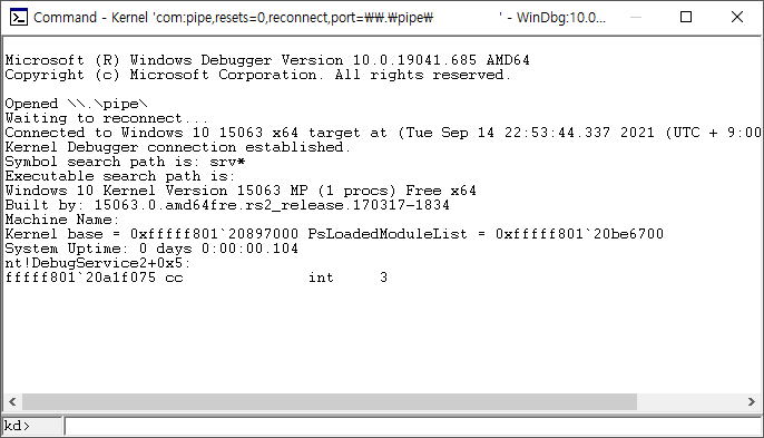 VirtualKD: Windows 10 Kernel Debugging Setting :: fuzz