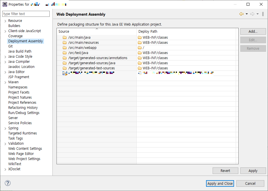 [JAVA] [Eclipse] project에 Dynamic  Module 추가하는 방법 (Deployment Assembly)