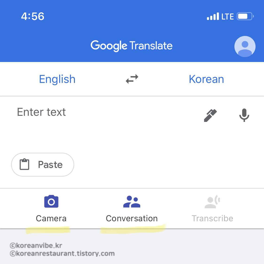 google korean to english translation