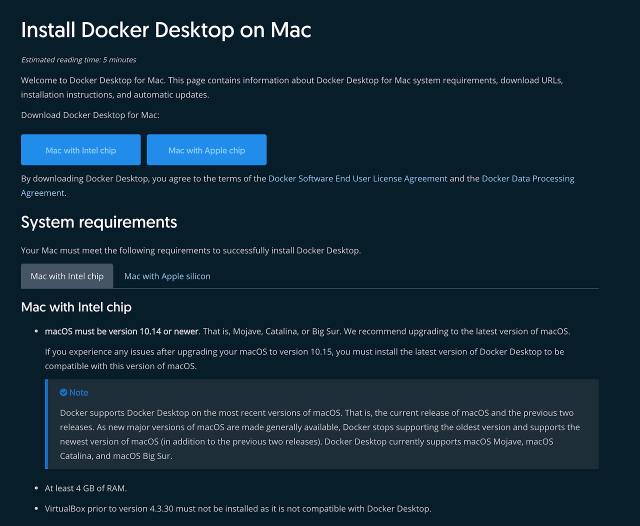 run centos via docker on mac