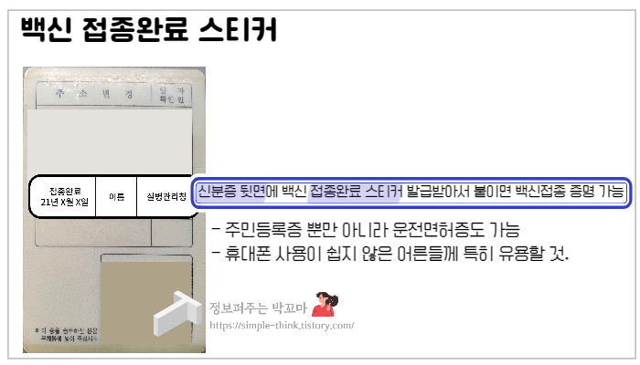 코로나 백신스티커 받는 방법(동사무소) 2 코로나-백신-접종완료스티커-신분증