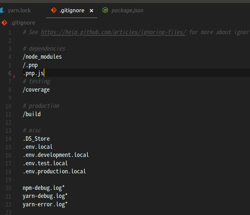 太輝 TIL .gitignore 와 yarn.lock