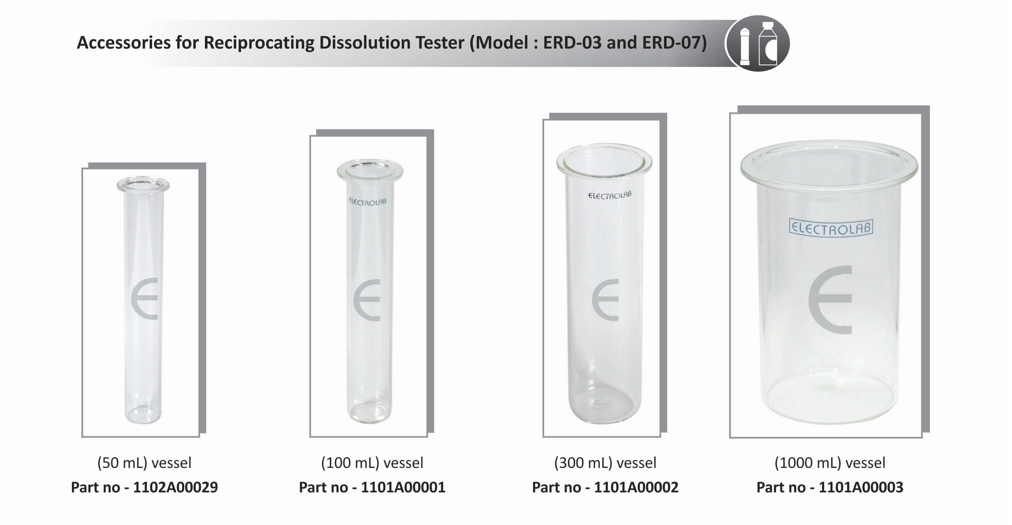 Reciprocating Dissolution Tester Vessel 용출기 액세서리