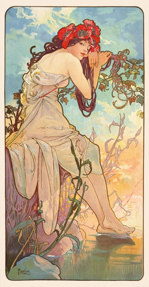 알폰스 무하, 여름(Summer)