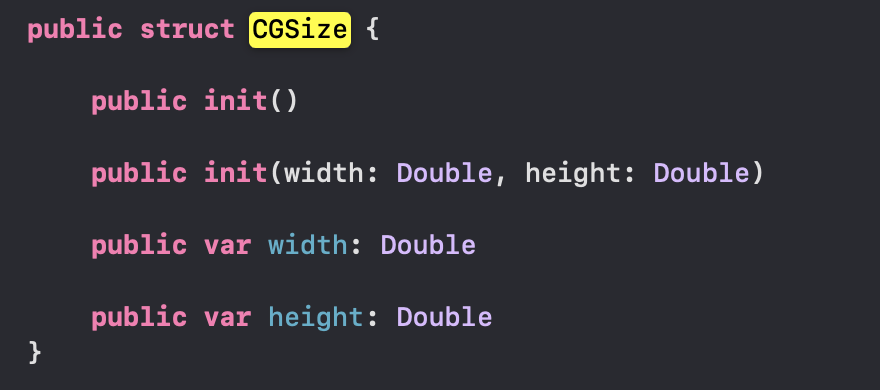  Swift CGPoint CGSize CGRect 