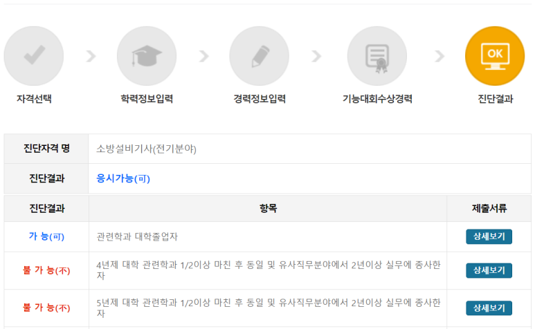 소방설비기사 응시가능