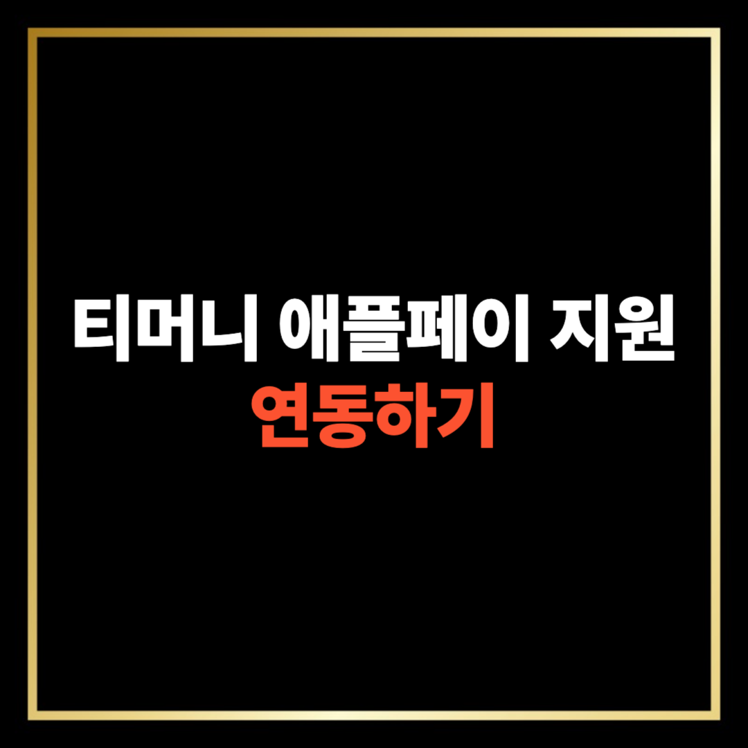 티머니 애플페이