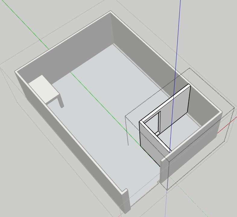 스케치업 만들기 원룸 만들기 3d웨어하우스