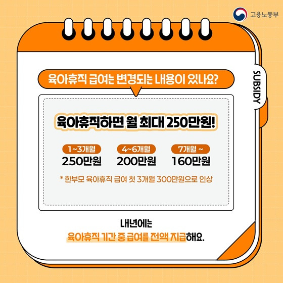 2025 육아휴직급여 인상! 실수령액 510만원 증가 (아빠의 소감)