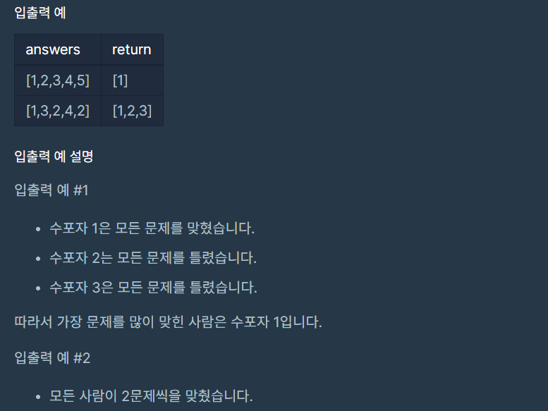 [프로그래머스][JAVA] 모의고사