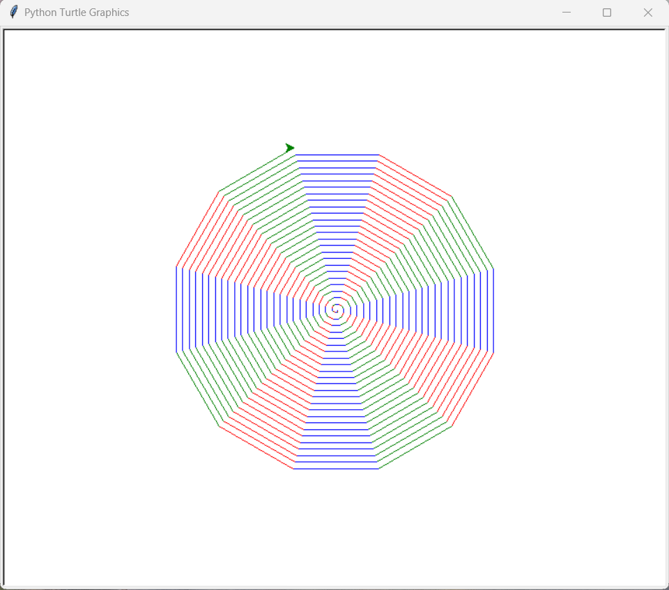 [python] turtle graphic 알고리즘 패턴 만들기 코드 예제