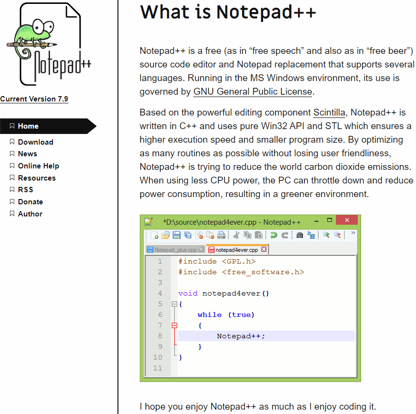 what is notepad++ stand with hong kong