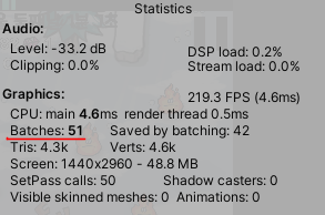 [Unity][최적화] Batching, Draw Call, SetPass calls