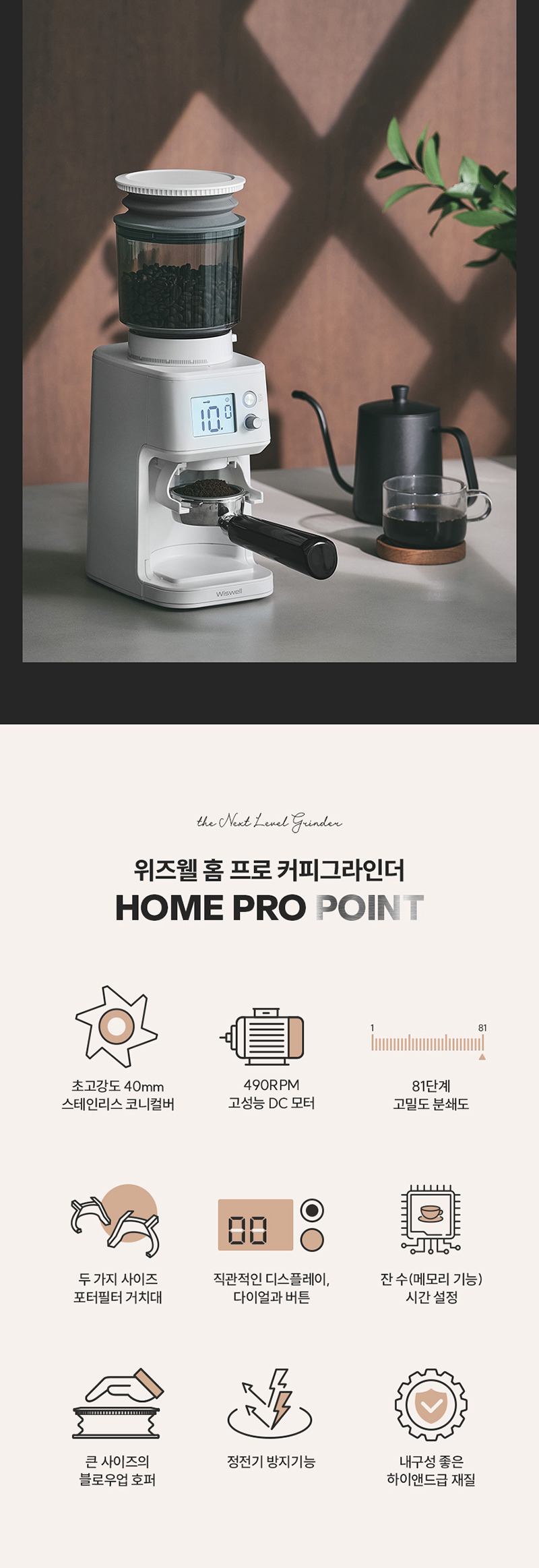 09모아 위즈웰 커피그라인더 WSG9018