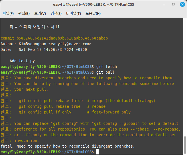 [git] Git에서 Diverge 발생 시 해결 전략: Merge, Rebase 그리고 Fast-Forward