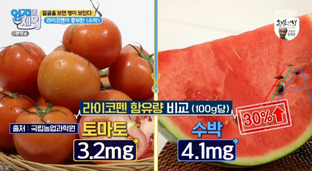 엄지의제왕 수박 마리네이드 만드는 법 레시피 - 얼굴 주름 관리 팽팽한 얼굴 만드는 음식 3 ywAAAAAAQABAAACAUwAOw==