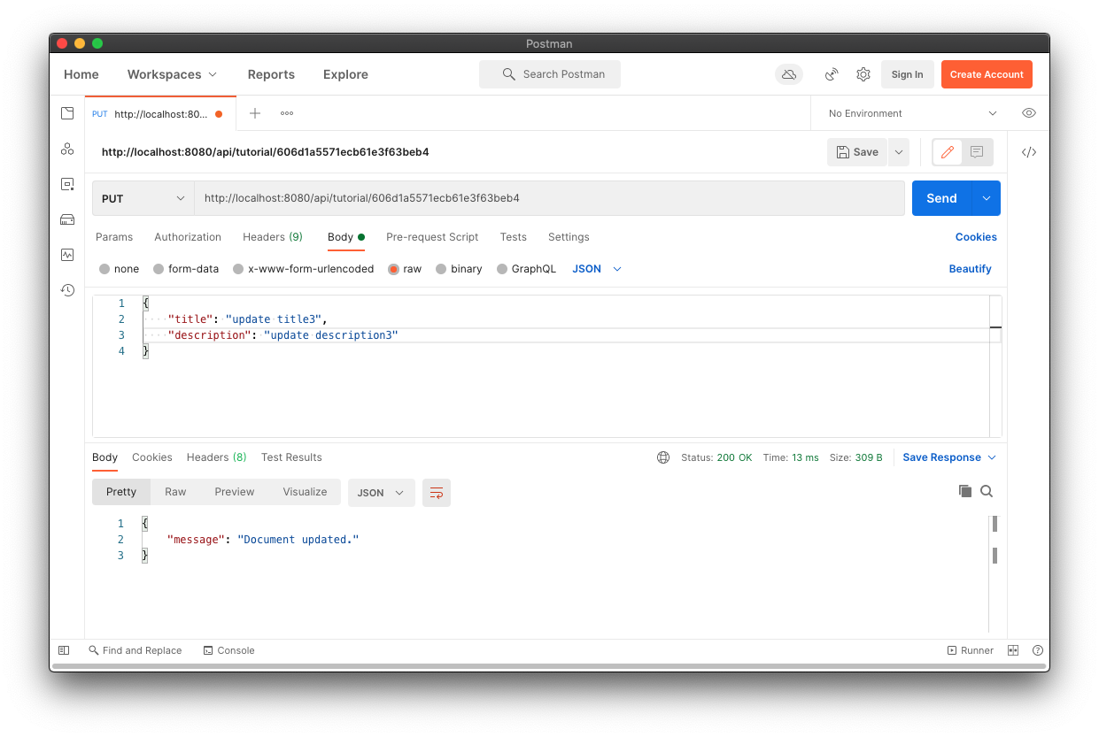 Node js mongodb crud api 