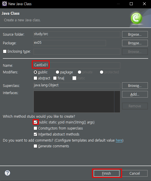 Java casting 