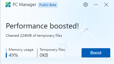 윈도우 최적화 프로그램 Microsoft PC Manager 다운로드 및 사용법 9 ywAAAAAAQABAAACAUwAOw==