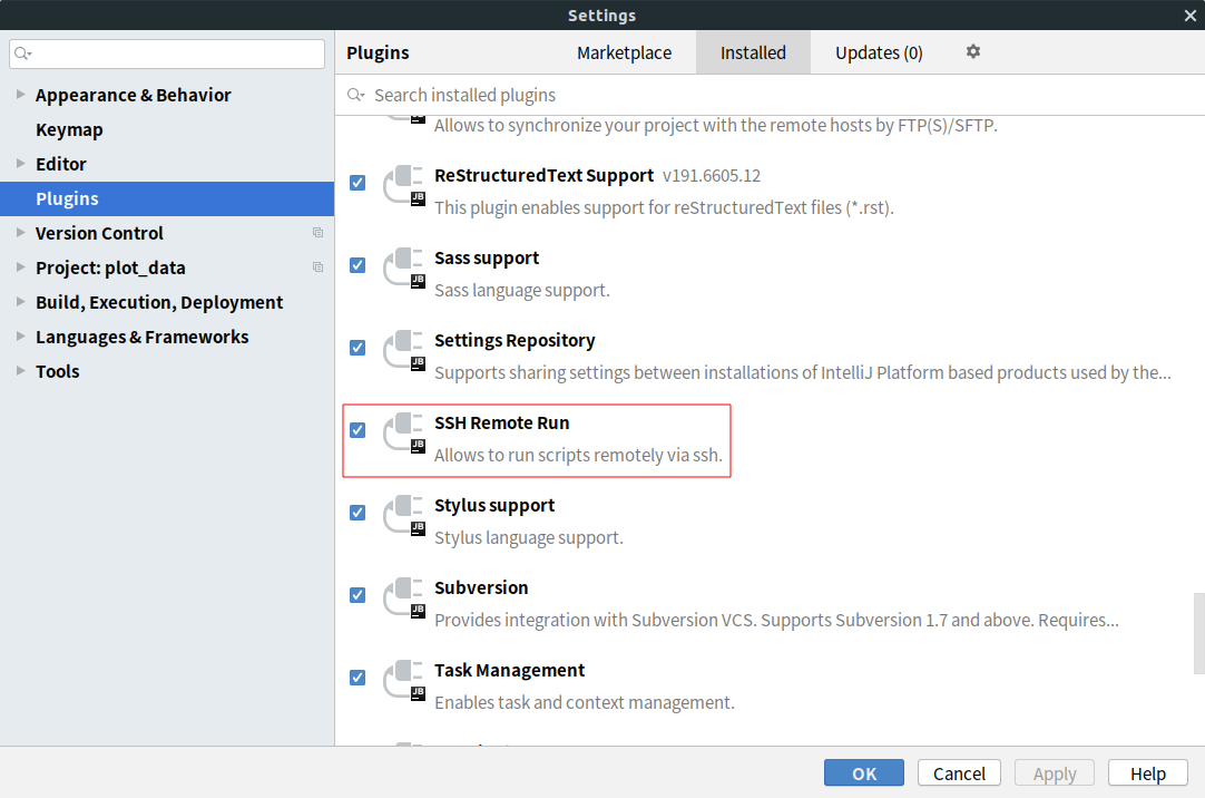 Pycharm ssh terminal hanseokhyeon log