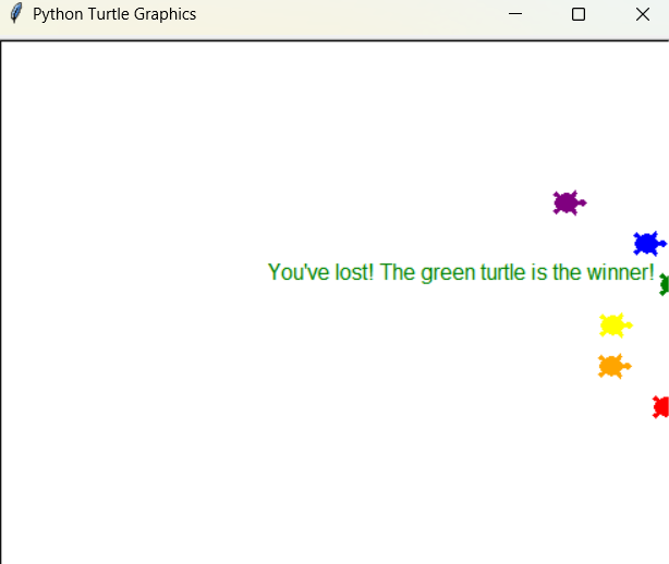 Fourth Python Project: Turtle Racing Game