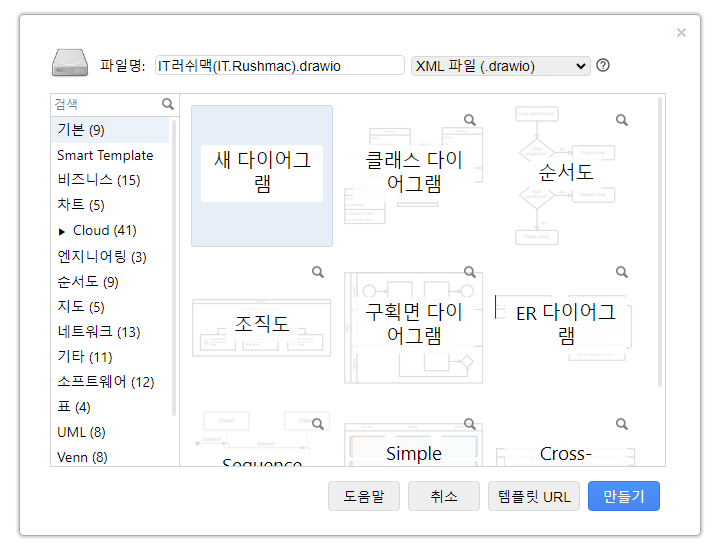 draw.io 사용법, 초보자를 위한 간편한 다이어그램 제작 가이드 - 무료 4 템블릿 사용 가능