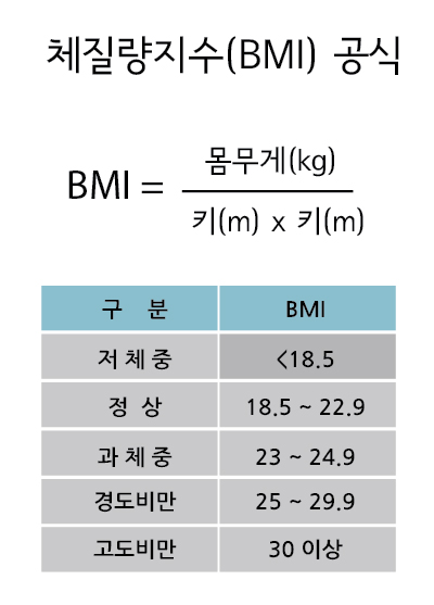 어린이 비만도와 성인병 인과관계