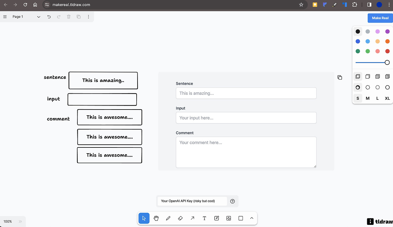 Draw a ui ai 