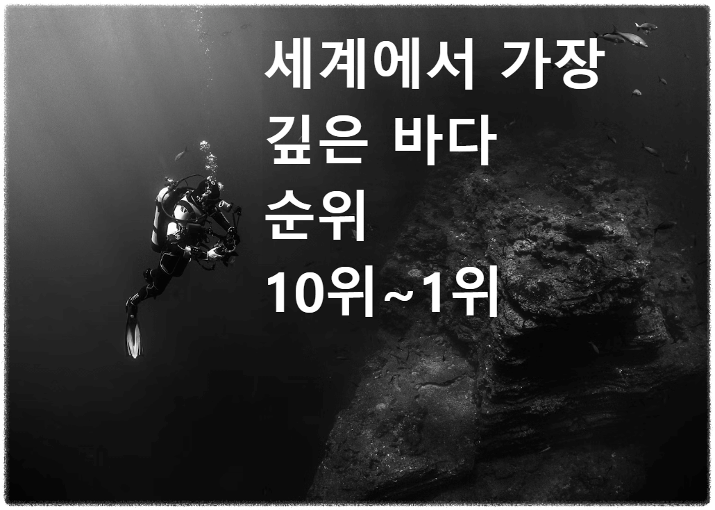 세계에서 가장 깊은 바다 순위 10위부터 1위까지/수심