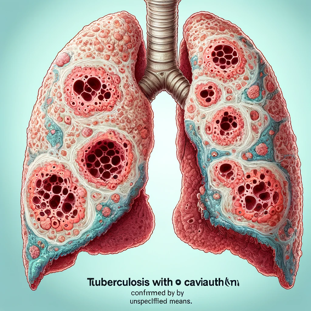 A15.30 상세불명의 수단으로 확인된 공동이 있는 폐결핵(Tuberculosis of lung with cavitation, confirmed by unspecified means)