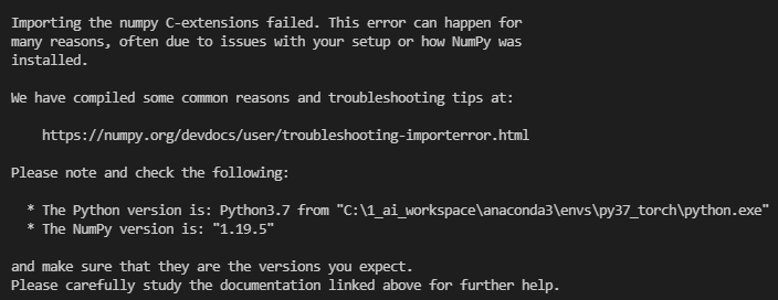 [íŒŒì ´ì ¬_Python] Numpy, Scipy importing ì˜¤ë¥˜í•´ê²° (Numpy c-extensions failed