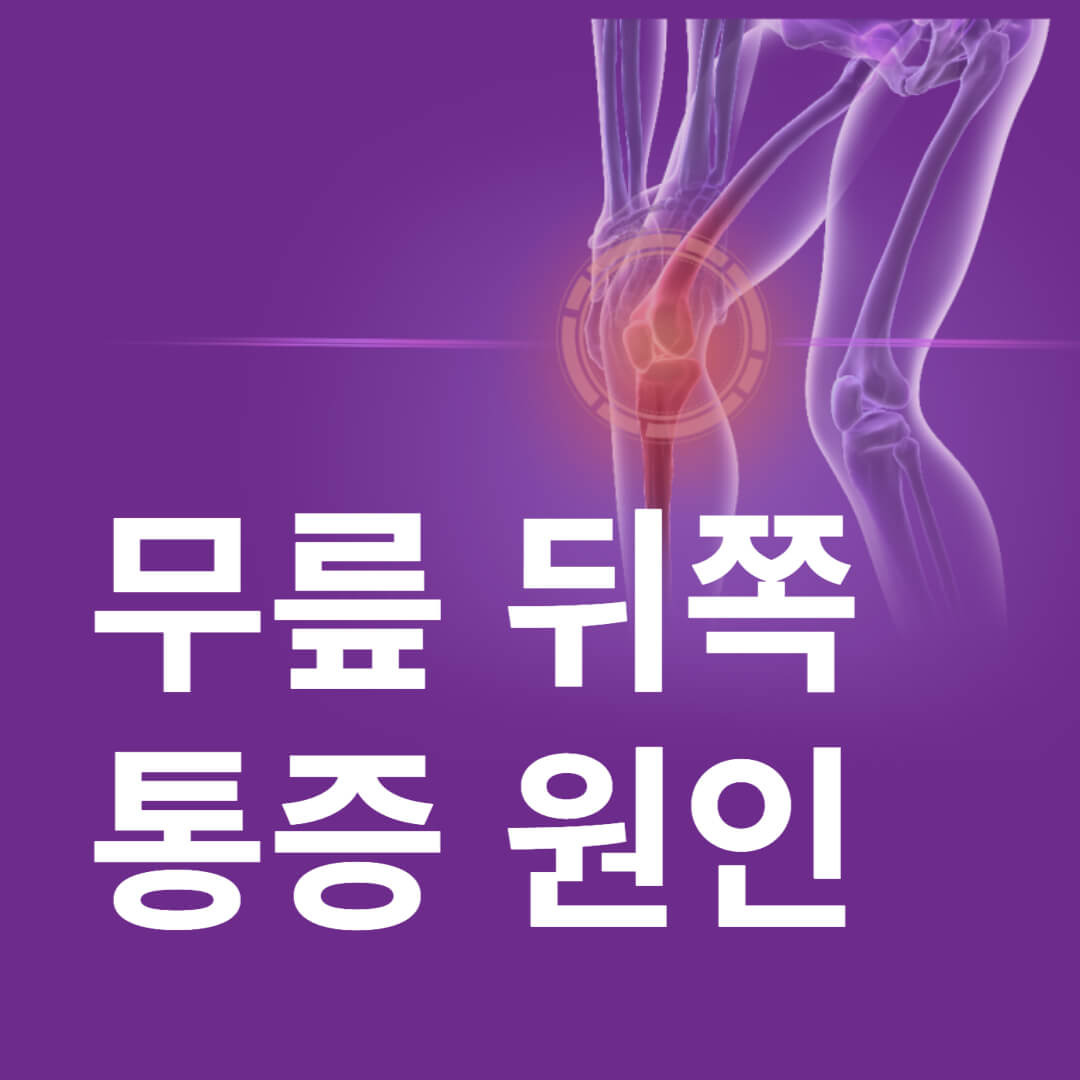 무릎뒤쪽통증 원인과 해결방법 - 행복한 건강 마을
