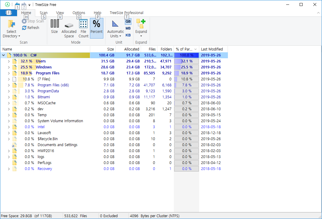 download treesize free english
