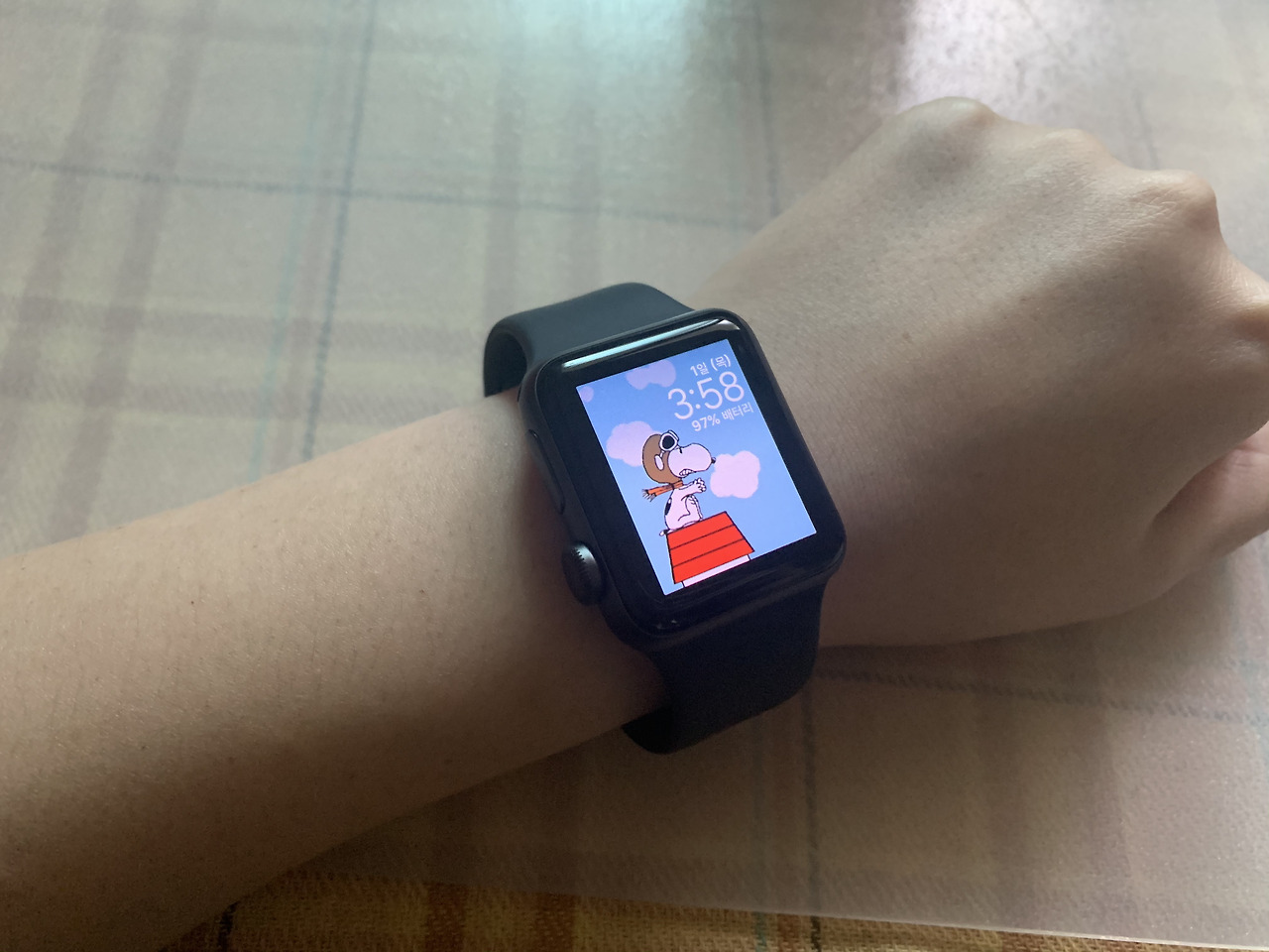 [공유] '애플워치3'을 위한 배경 | 귀여운 애플워치 배경 | 🐶스누피 배경🍎