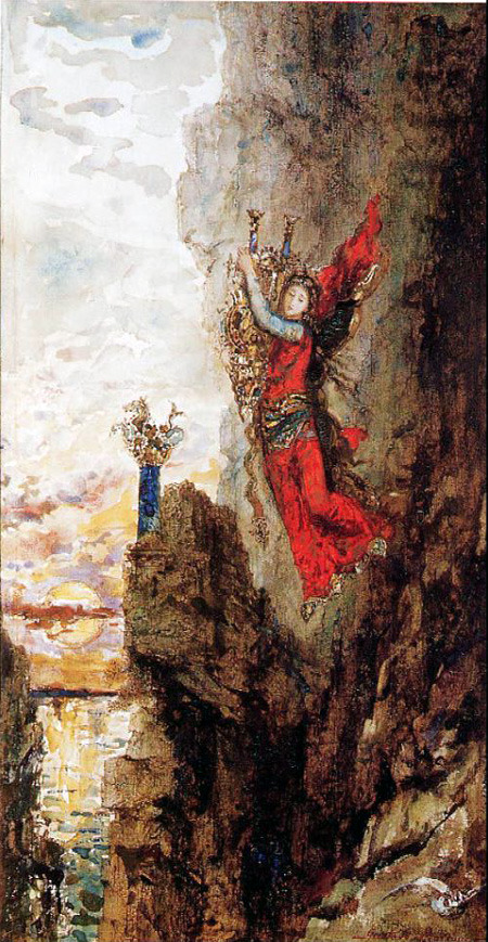 Sappho Leaping from the Leucadian Cliff by Gustave Moreau, 1864