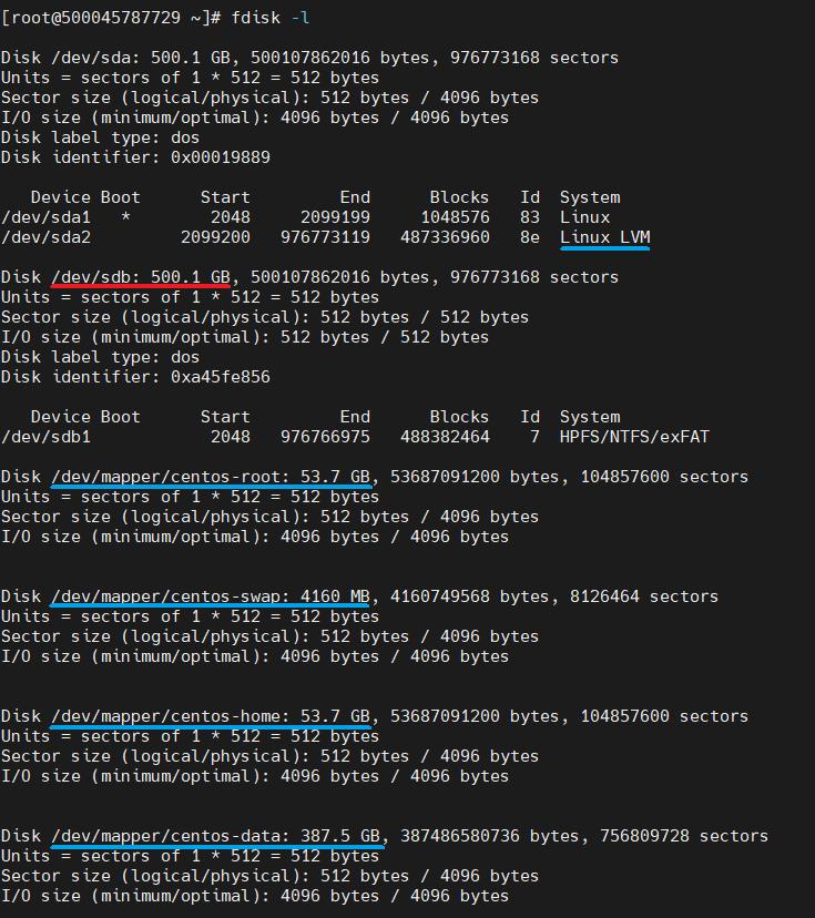 [Linux CentOS] 리눅스 하드디스크 추가(mount)하는 방법
