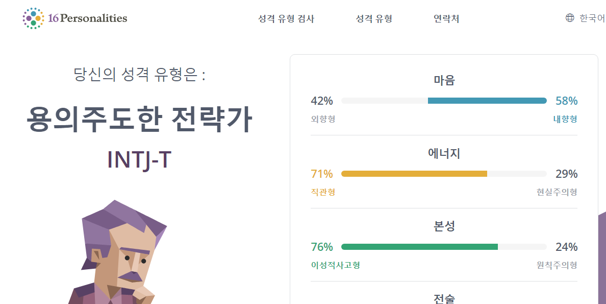 MBTI 무료 검사하고 성격 유형 알아보기 4 ywAAAAAAQABAAACAUwAOw==