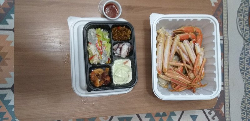 16만원어치 배달 대게 수준