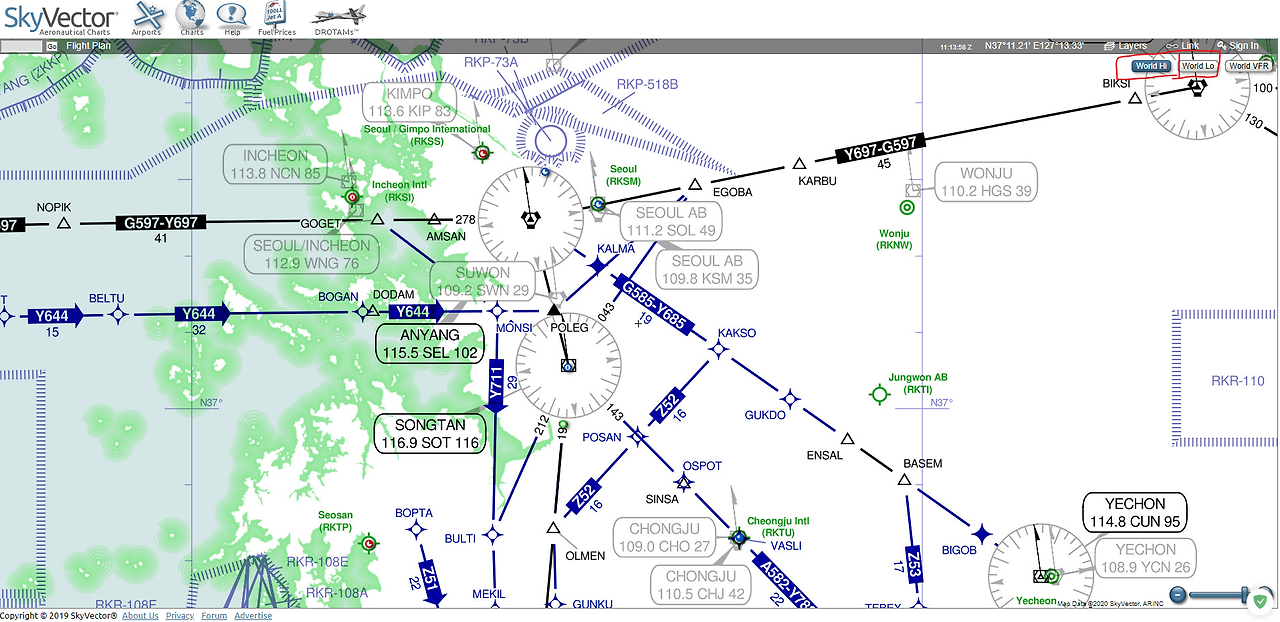 skyvector to fltplan go