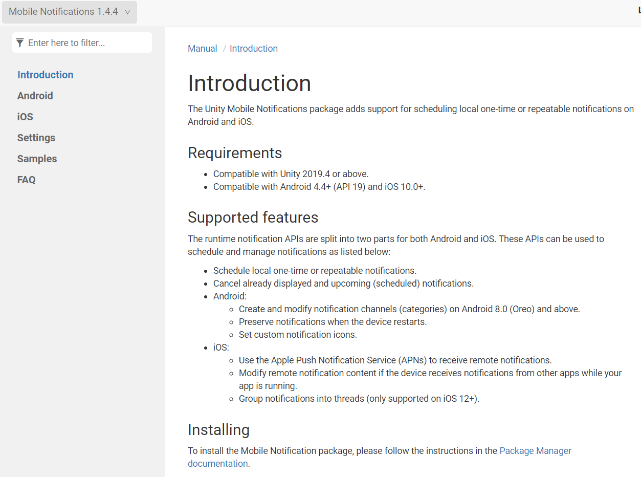  unity engine mobile notifications 