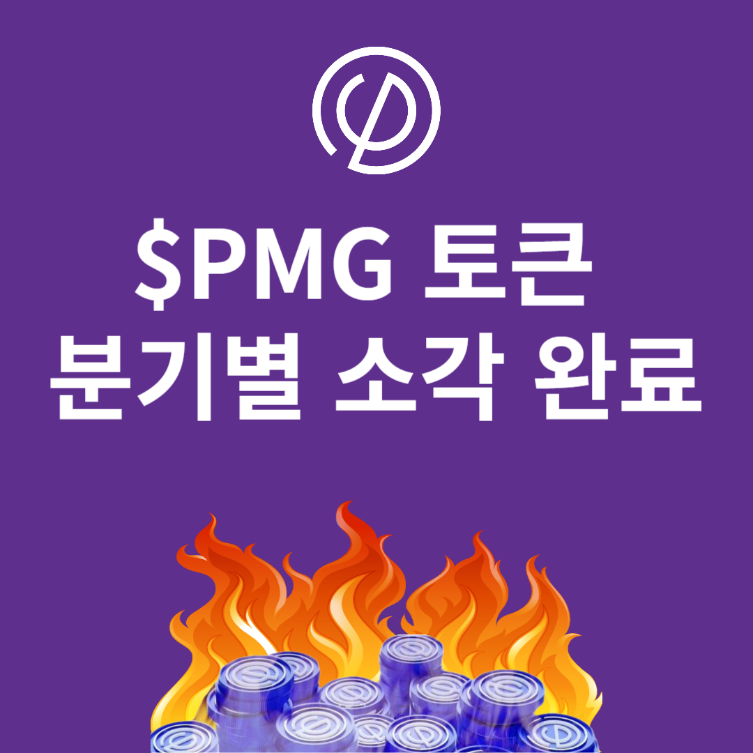 PMG 토큰 3차 소각 완료 소식